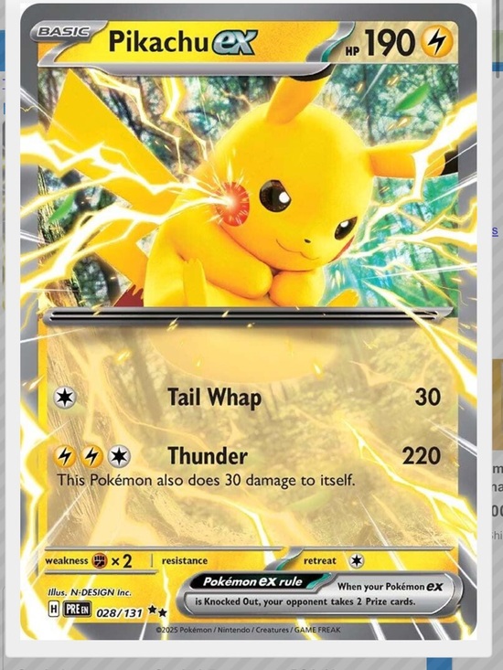 Pokemon Other - Pikachu Ex #28 Pokemon Prismatic Evolutions